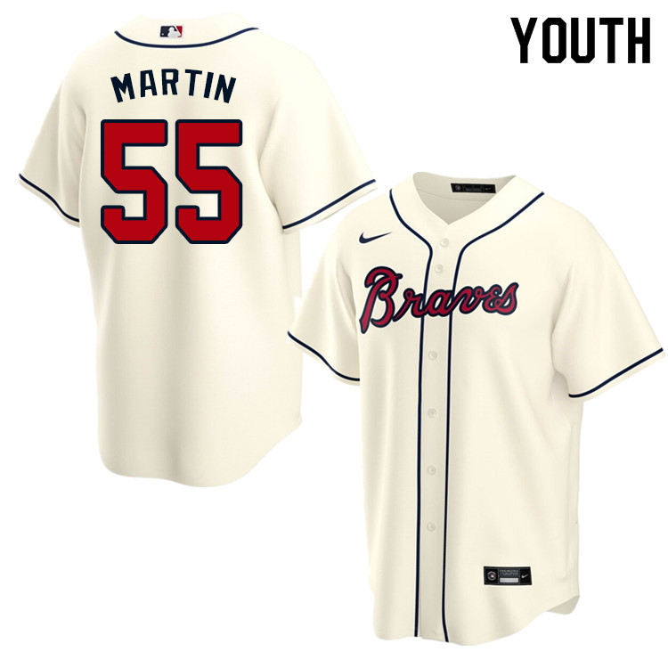 Nike Youth #55 Chris Martin Atlanta Braves Baseball Jerseys Sale-Cream